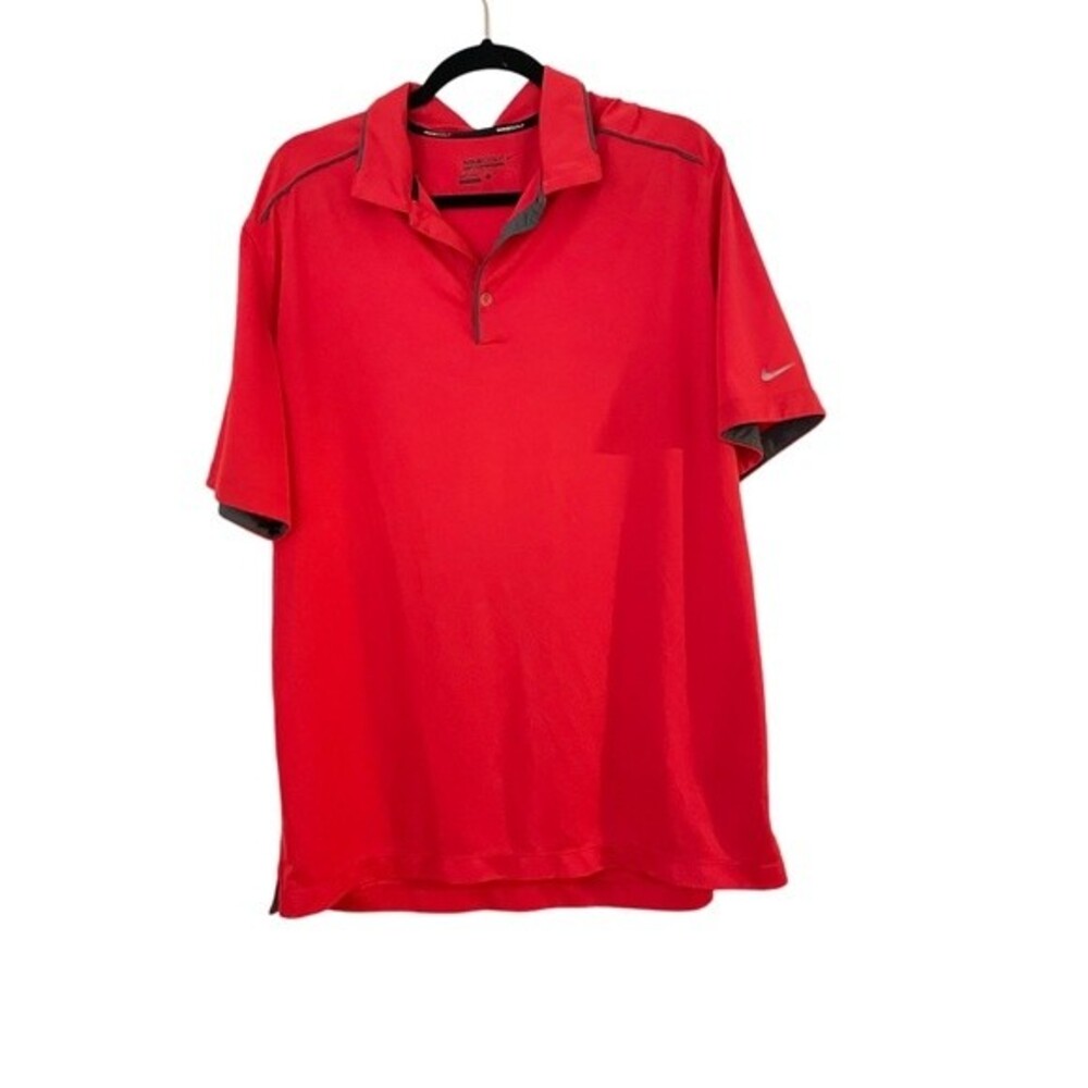 Nike polo mens dri fit red golf polo xlarge